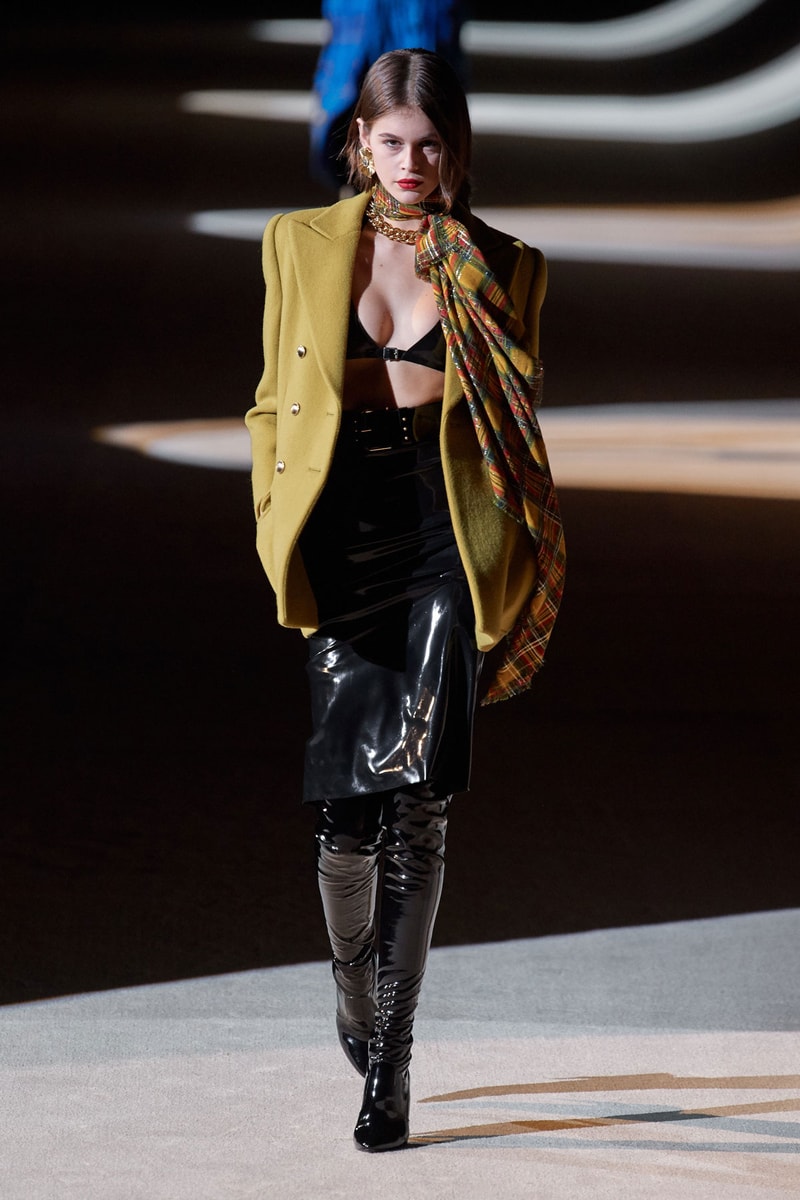 Saint Laurent Fall/Winter 2020 Show Paris Fashion Week Collection Kaia Gerber