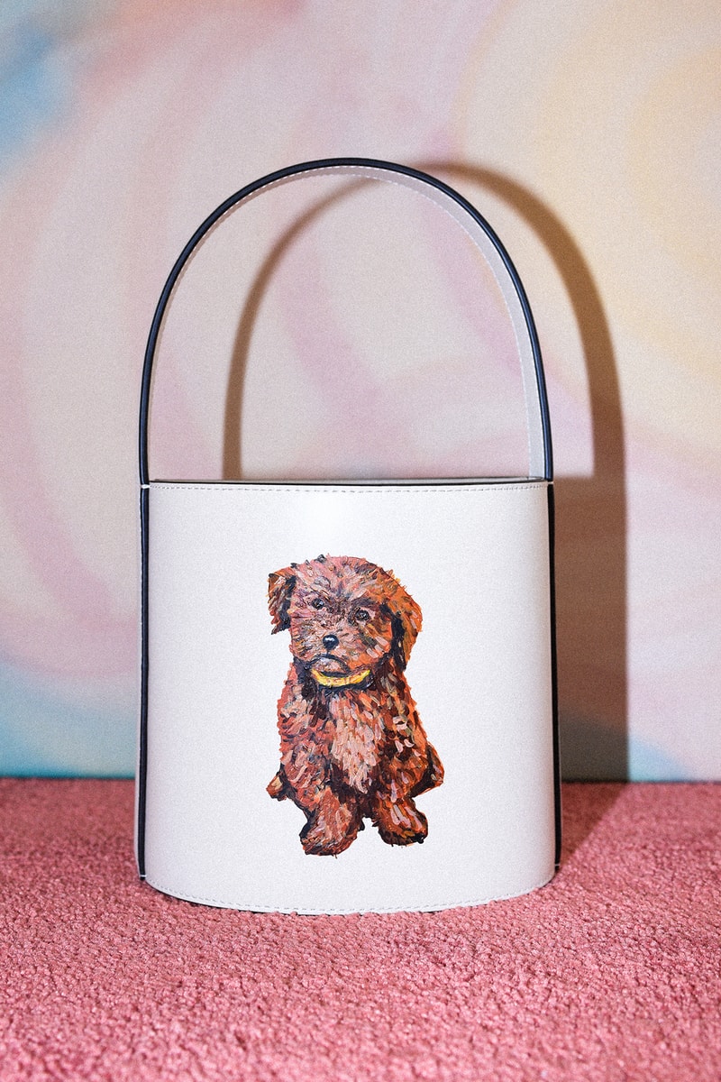 STAUD Pet Portrait Bag Bisset Cream
