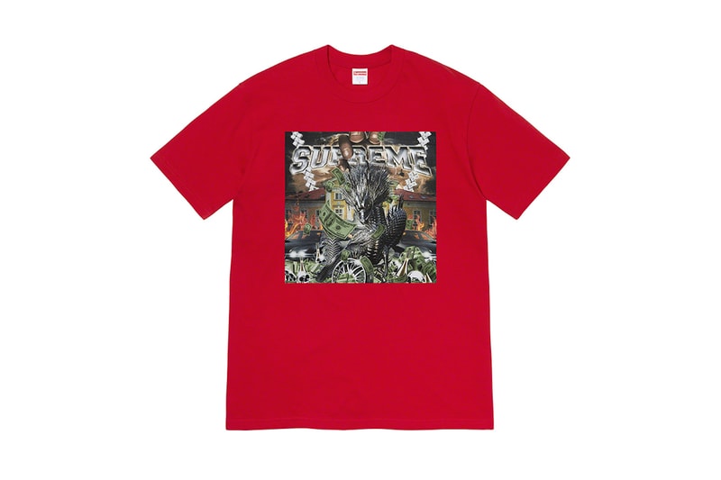 supreme spring graphic t shirts yellow white blue fashion streetwear 