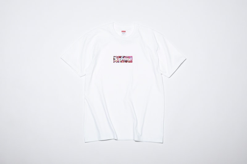 supreme takashi murakami collaboration coronavirus covid19 pandemic relief fund box logo t shirt