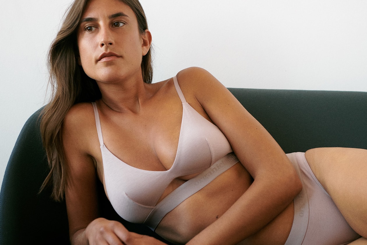 Best Sustainable Underwear Lingerie Eco-friendly Organic Basics Pink Bra Briefs