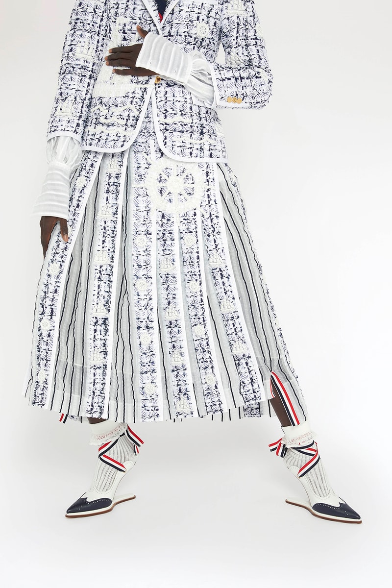 thom browne spring summer collection seersucker suits dresses bags fashion