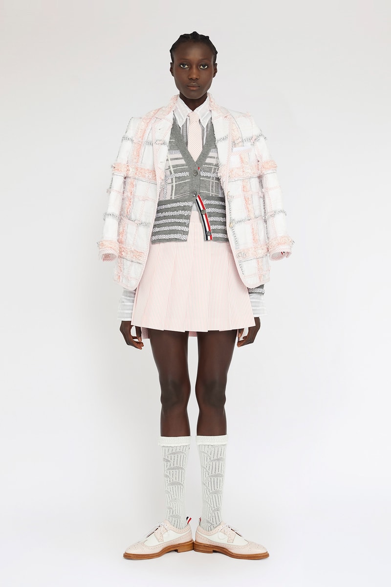 thom browne spring summer collection seersucker suits dresses bags fashion