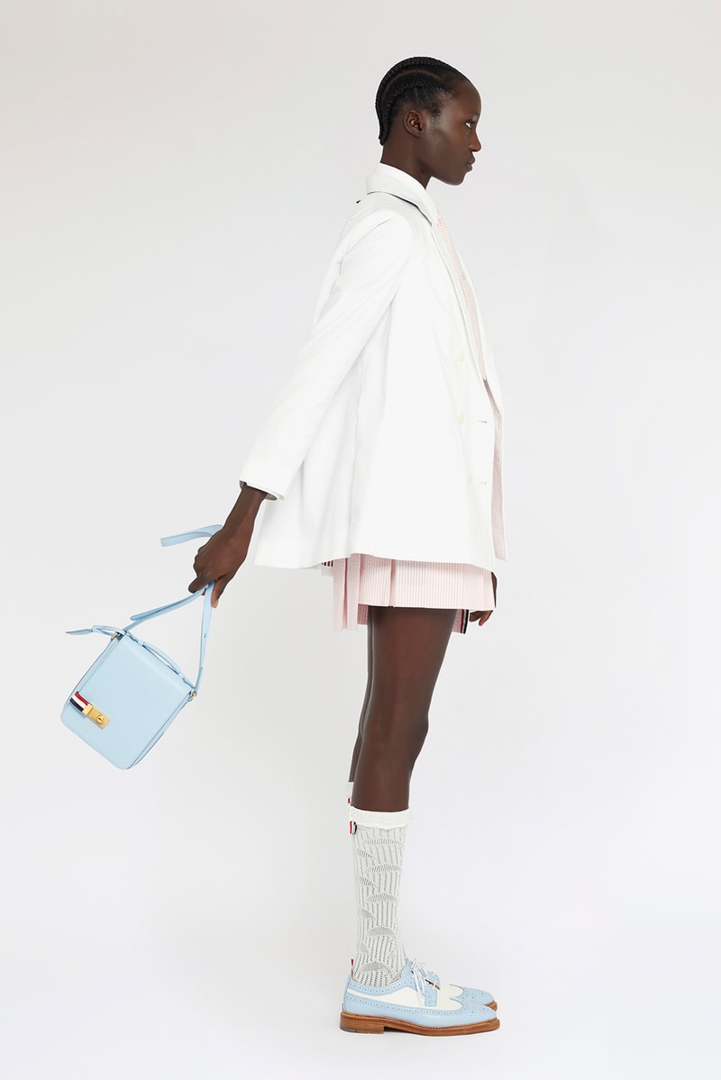 thom browne spring summer collection seersucker suits dresses bags fashion