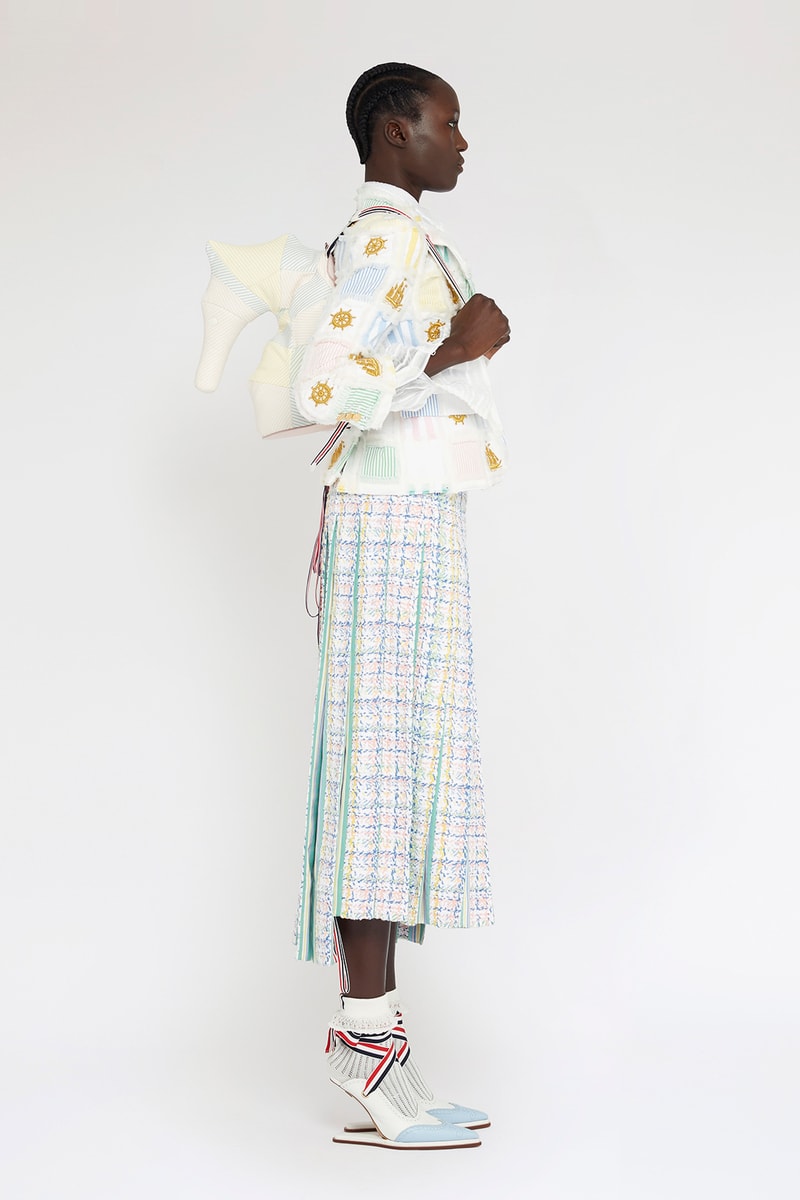 thom browne spring summer collection seersucker suits dresses bags fashion