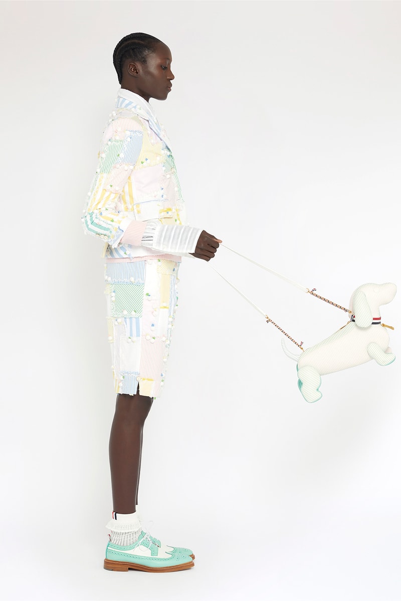 thom browne spring summer collection seersucker suits dresses bags fashion