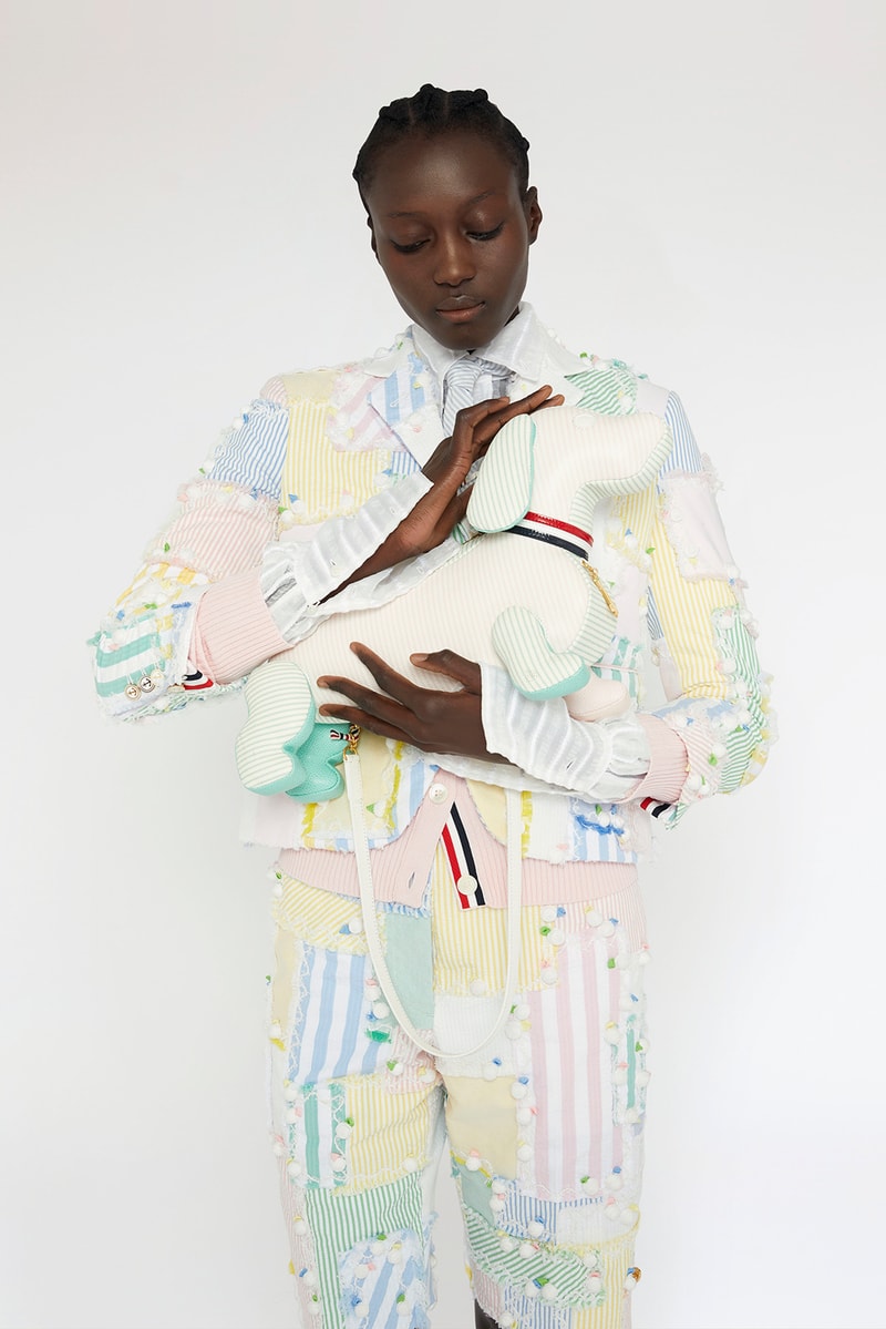 thom browne spring summer collection seersucker suits dresses bags fashion