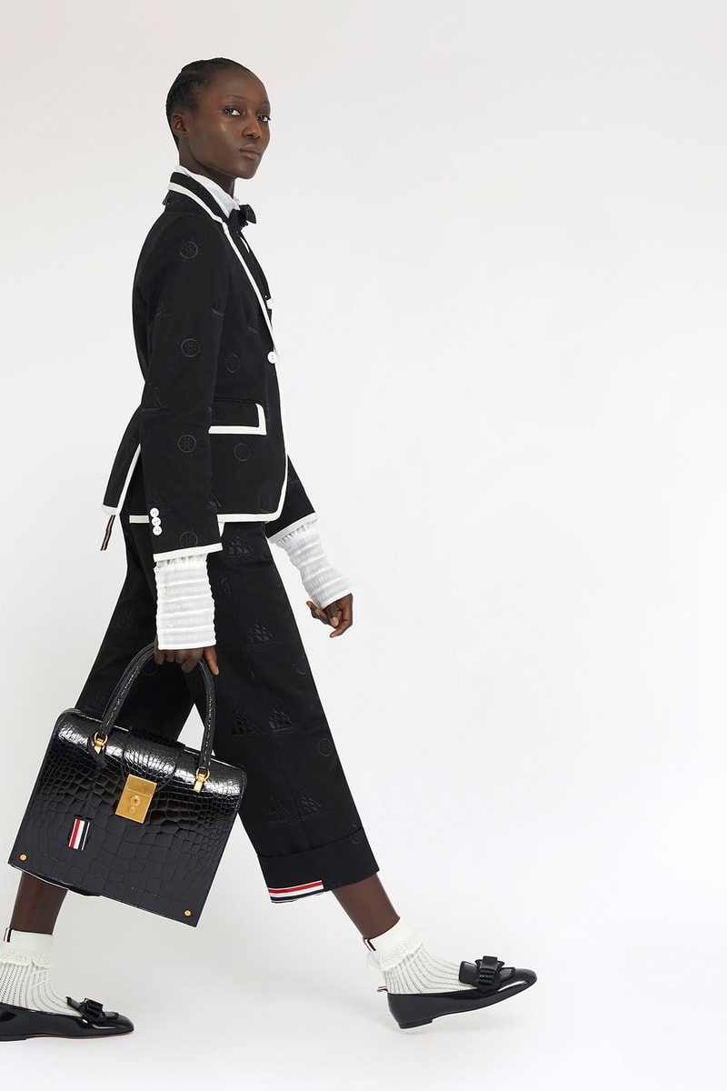 thom browne spring summer collection seersucker suits dresses bags fashion