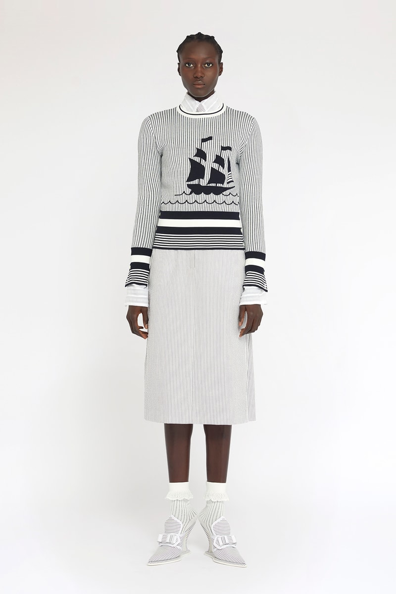 thom browne spring summer collection seersucker suits dresses bags fashion