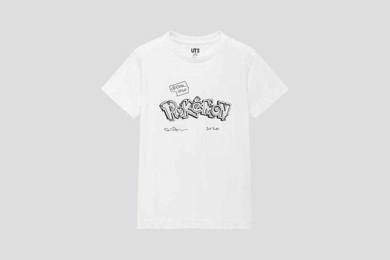 uniqlo ut daniel arsham pokemon collaboration t shirts pikachu jigglypuff black white 