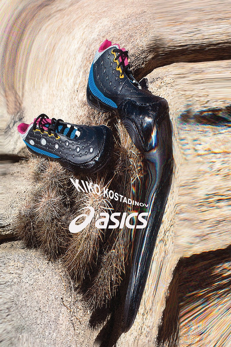 asics kiko kostadinov collaboration gessirit 2 womens sneakers black yellow green blue shoes footwear sneakerhead