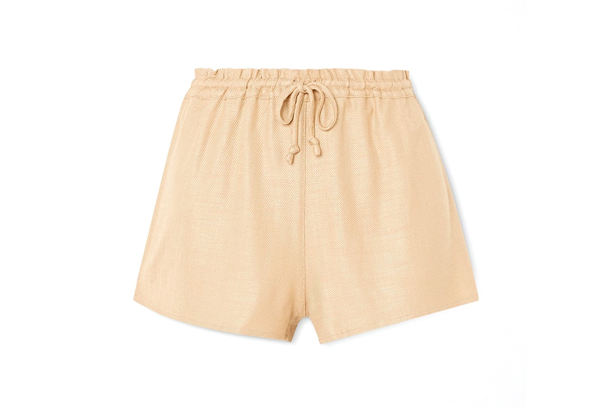 Shorts Summer Reformation Silk Satin Orange Nike Pink Brown Logo Cult Gaia Beige Drawstring elasticated waistband