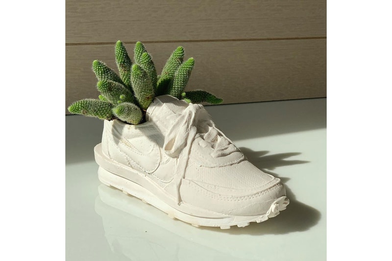 sacai x Nike LDV Waffle Plant Pot Vase Sneaker Shoe Bodega Rose