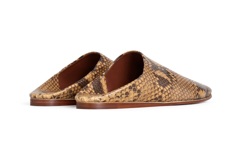 celine jacno babouche unisex flats slippers black white snakeskin designer shoes 