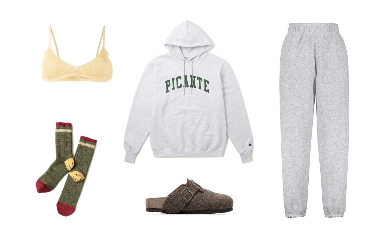 Brandy Melville Rosa Sweatpants Soho House Memes Picante Logo Hoodie Kapital Knit Socks Rick Owens x Birkenstock Sandals Jacquemus Knit Bralette