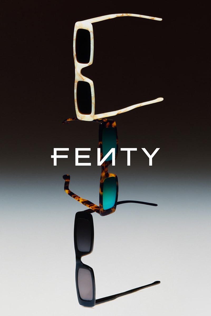 fenty rihanna eyewear sunglasses collection vintage blue pink green black cheetah print
