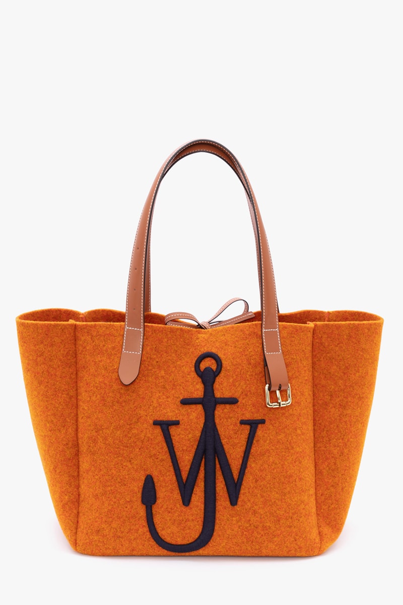 jw anderson belt tote bag fall winter collection black blue orange brown 