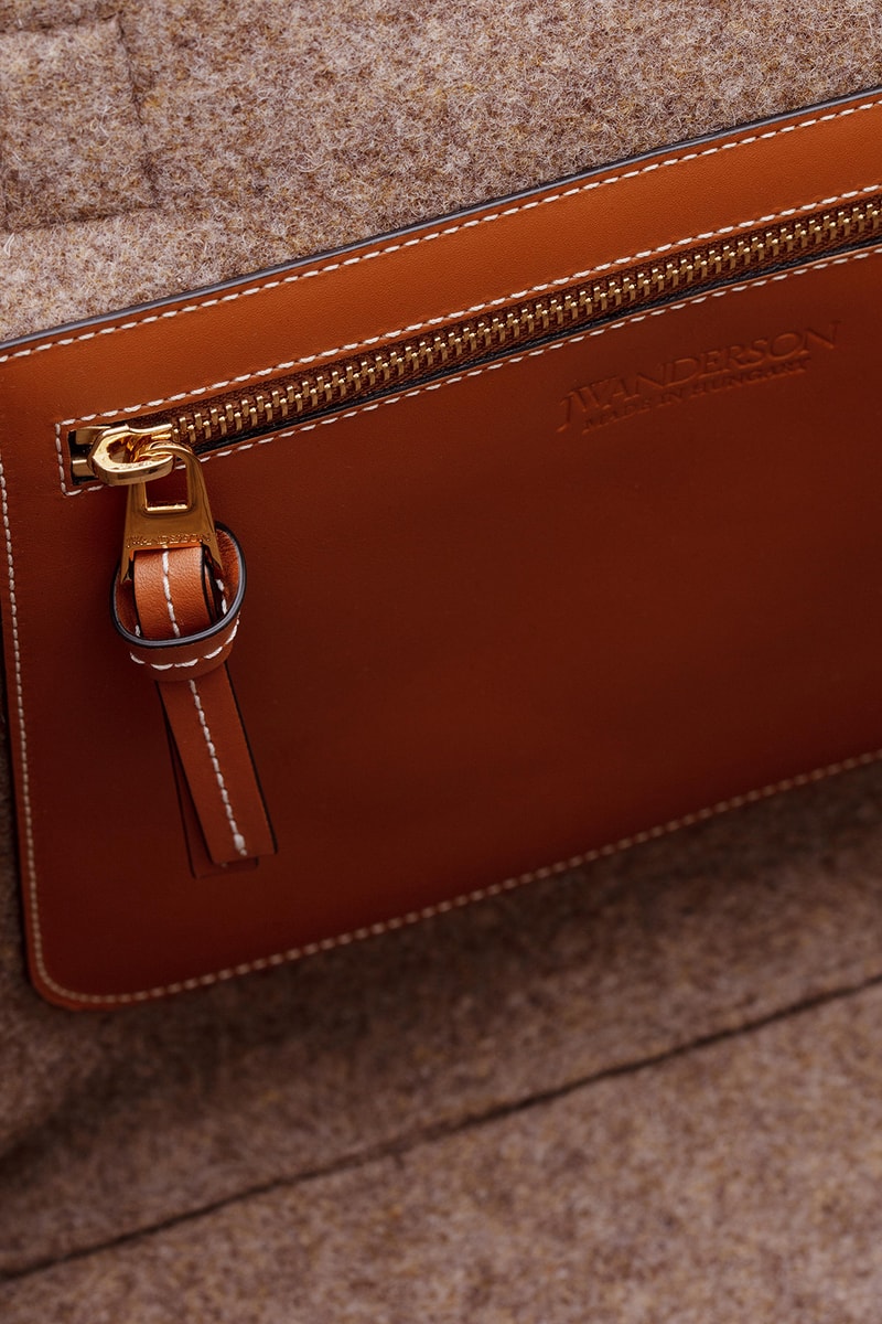 jw anderson belt tote bag fall winter collection black blue orange brown 