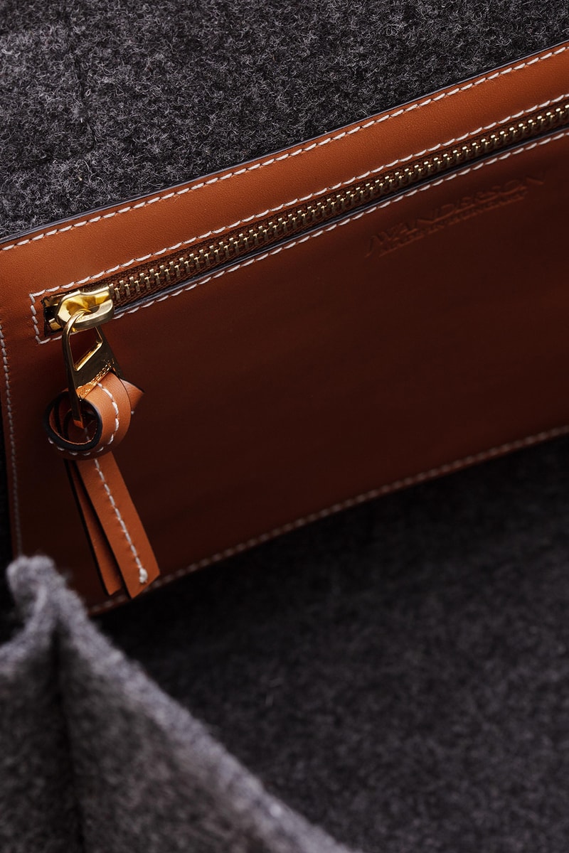 jw anderson belt tote bag fall winter collection black blue orange brown 