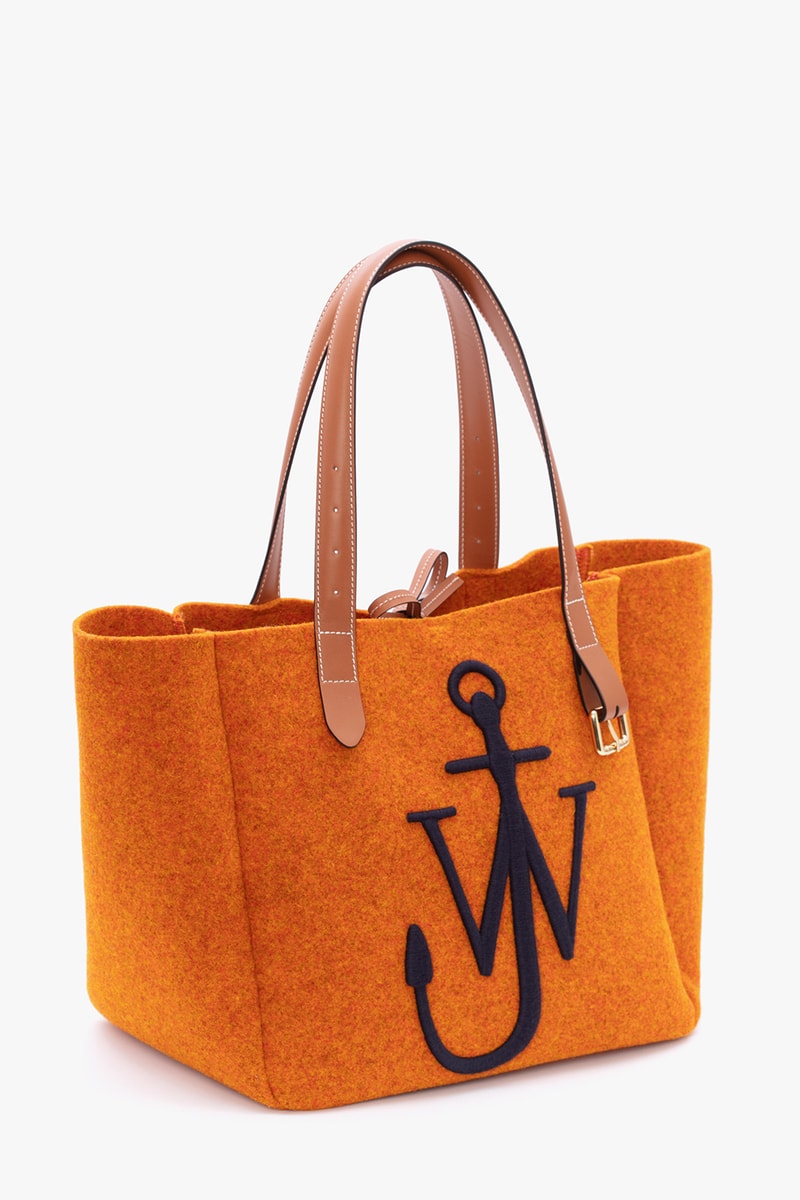 jw anderson belt tote bag fall winter collection black blue orange brown 