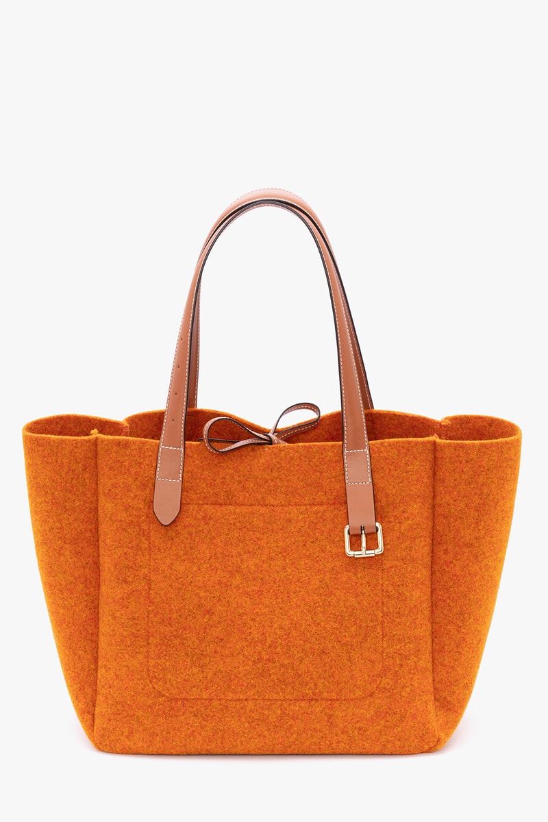 jw anderson belt tote bag fall winter collection black blue orange brown 