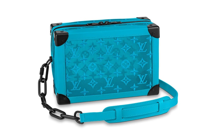 louis vuitton soft drunk designer bag blue black rainbow taiga leather monogram canvas 