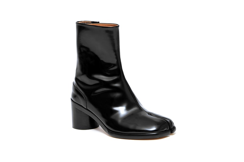 Maison Margiela Fall/Winter 2020 Tabi Boot Plaid Mule Leopard Print Fur