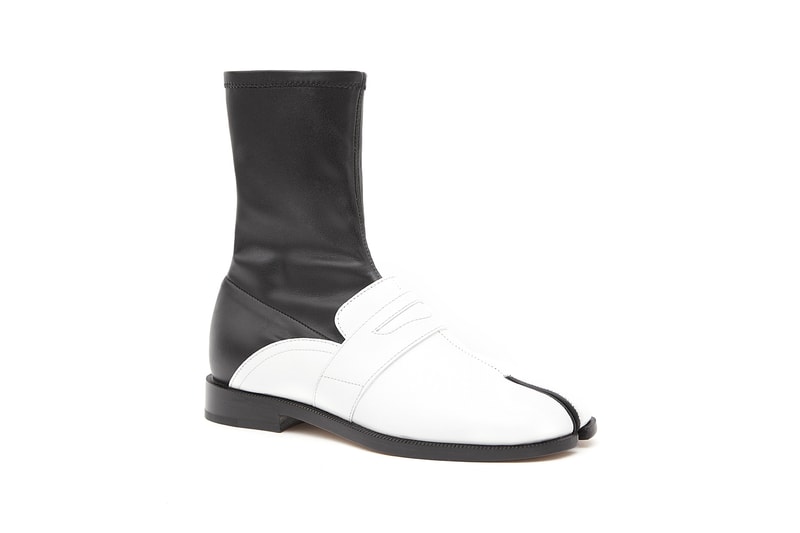 Maison Margiela Fall/Winter 2020 Tabi Boot Plaid Mule Leopard Print Fur