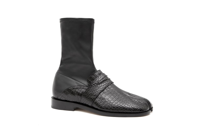 Maison Margiela Fall/Winter 2020 Tabi Boot Plaid Mule Leopard Print Fur