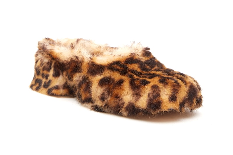 Maison Margiela Fall/Winter 2020 Tabi Boot Plaid Mule Leopard Print Fur