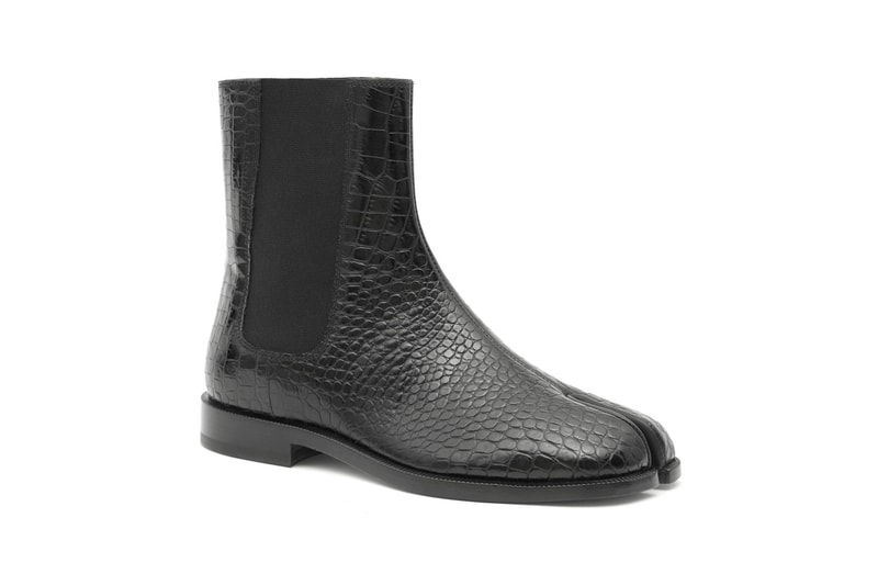 Maison Margiela Fall/Winter 2020 Tabi Boot Plaid Mule Leopard Print Fur