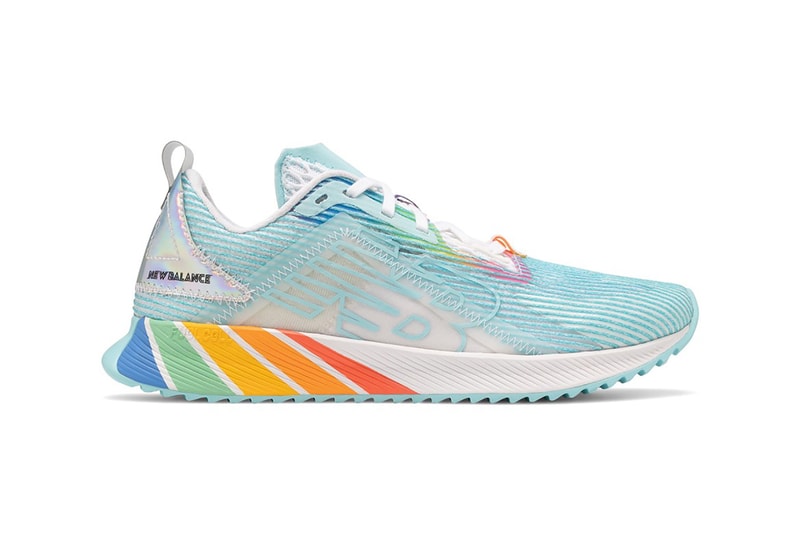 new balance pride lgbtq pack collection 327 fuelcell echo sneakers rainbow colorway white blue red purple orange green shoes footwear sneakerhead