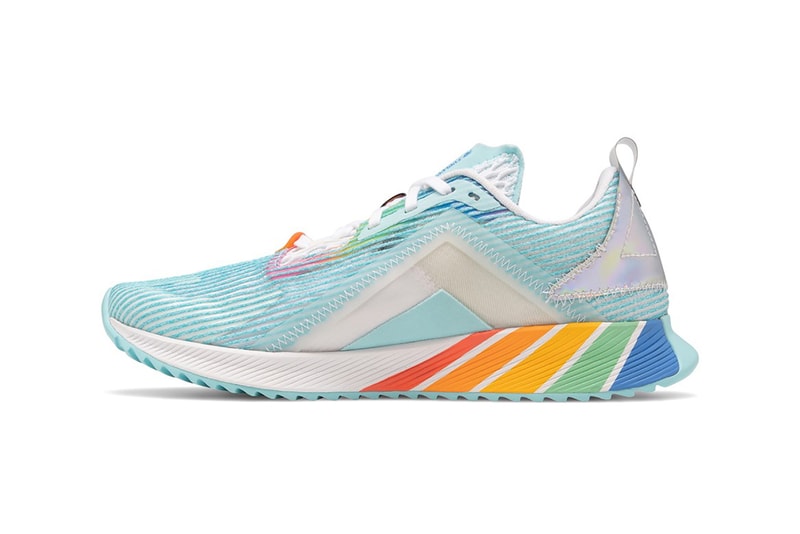 new balance pride lgbtq pack collection 327 fuelcell echo sneakers rainbow colorway white blue red purple orange green shoes footwear sneakerhead