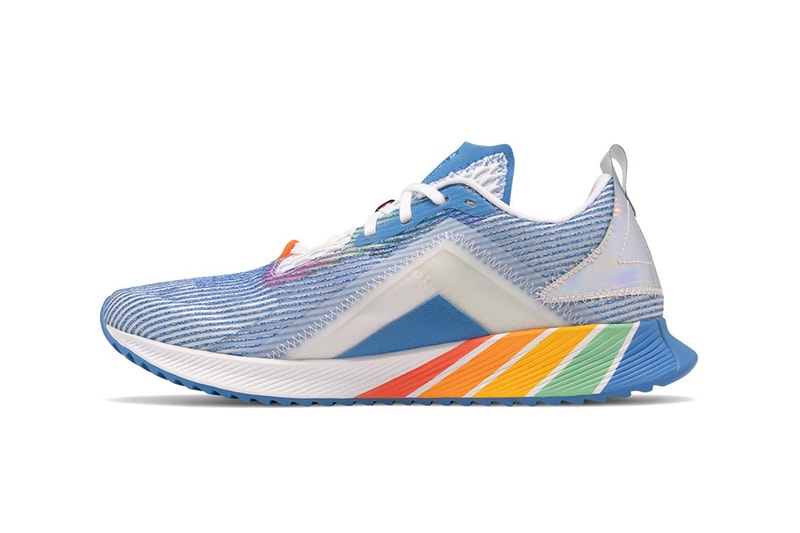 new balance pride lgbtq pack collection 327 fuelcell echo sneakers rainbow colorway white blue red purple orange green shoes footwear sneakerhead
