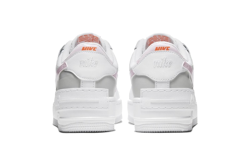 Nike Air Force 1 Shadow Photon Dust/Pink Foam Sneaker Trainer Release Footwear Logo Retro