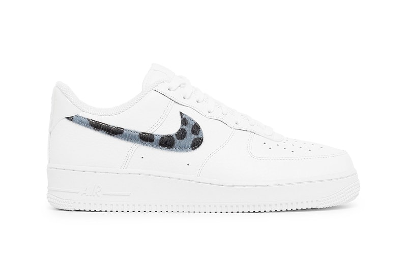 Nike Air Force 1 Animal Print Swoosh Snake Skin Blue Gold Cow Hair Design Release