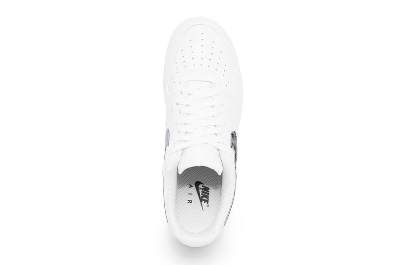 Nike Air Force 1 Animal Print Swoosh Snake Skin Blue Gold Cow Hair Design Release