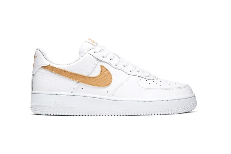 Nike Air Force 1 Animal Print Swoosh Snake Skin Blue Gold Cow Hair Design Release
