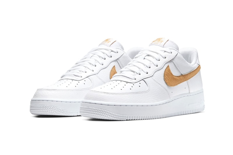 Nike Air Force 1 Animal Print Swoosh Snake Skin Blue Gold Cow Hair Design Release