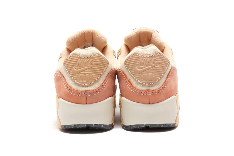 nike air max 90 women's exclusive terra blush sail white vachetta tan suede nubuck hairy