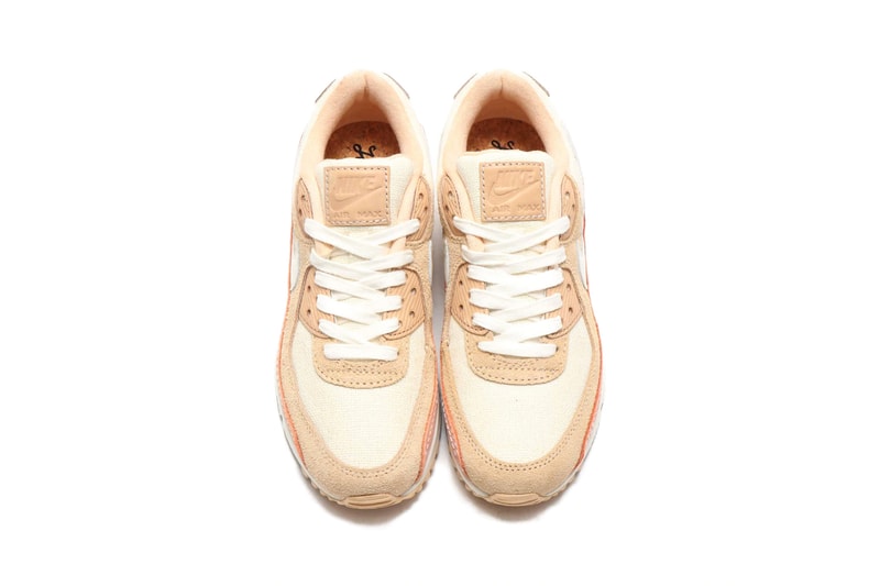 nike air max 90 women's exclusive terra blush sail white vachetta tan suede nubuck hairy
