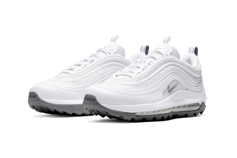 nike air max 97 g golf sneakers triple white colorway sneakerhead shoes footwear