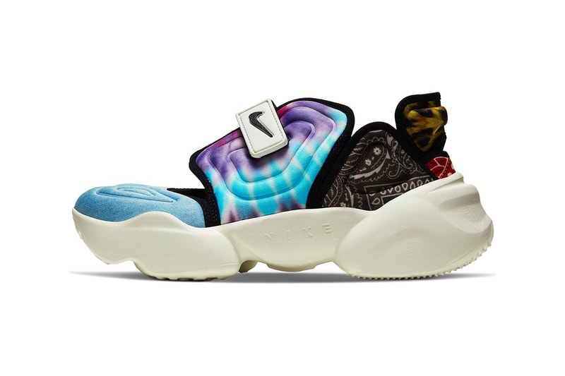 Nike Aqua Rift Gel Black/Sail Tie Dye Paisley Leopard Print