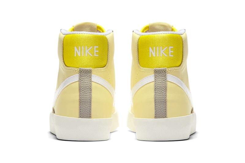 nike blazer mid 77 womens sneakers pastel yellow purple white colorway shoes 