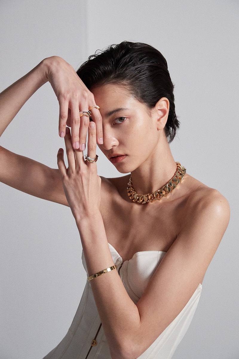 numbering jewelry pre fall collection necklaces bracelets earrings rings anklets gold silver