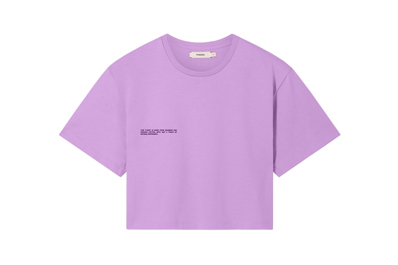 Pangaia Seaweed Family Collection Crop T-Shirt Pink Sky