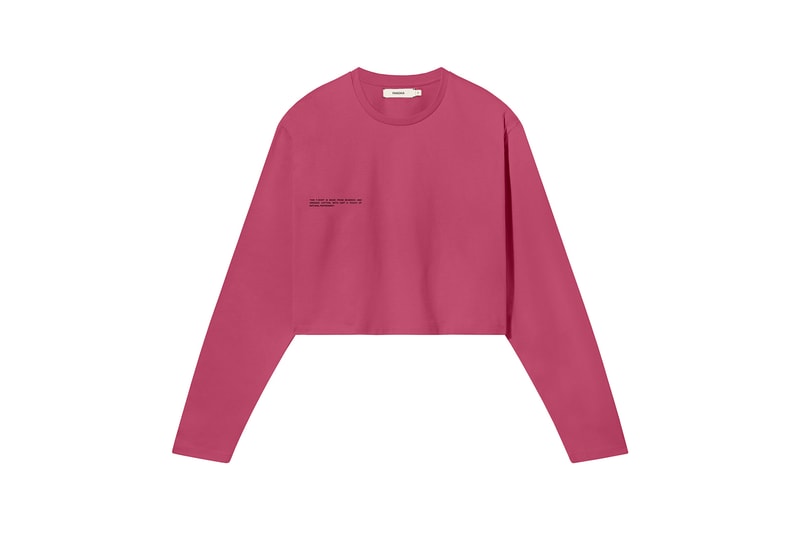 Pangaia Seaweed Family Collection Long Sleeve Crop Cherry