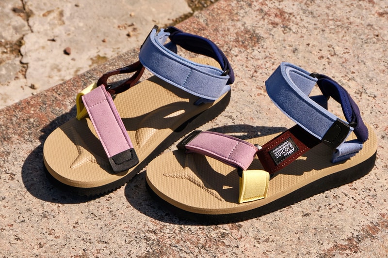 suicoke hay collaboration depa sandals unisex purple pink orange red brown shoes
