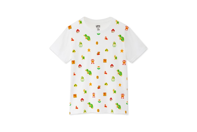Super Mario Bros. x UNIQLO UT Collaboration Collection T-Shirt Navy White