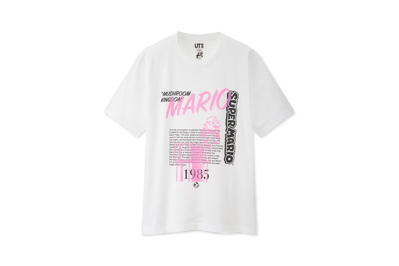 Super Mario Bros. x UNIQLO UT Collaboration Collection T-Shirt Navy White